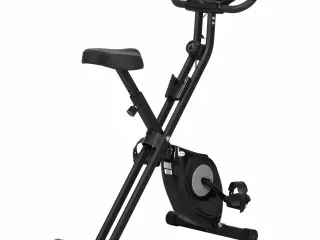 Bicicleta Estática Plegable con 8 Niveles de Resistencia Magnética Pantalla LCD y Asiento Regulable 43x85x109cm Negro
