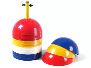 Juego de 40 Conos Semirrígidos Entrenamiento Con Soporte conos redondos DOM-40 - 4 colores