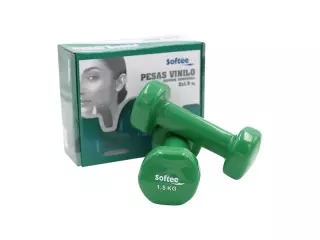 JUEGO PESAS VINILO SOFTEE - VERDE, 1.5 KG PREGUNTAR STOCK MANCUERNAS