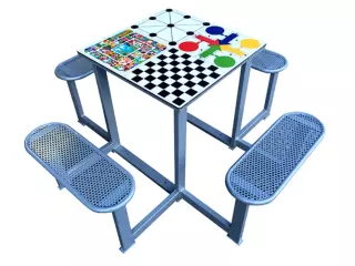 JUEGOS DE MESA ANTIVANDÁLICOS: MODELO FORTE TABLERO COMPACTO