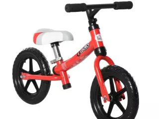 Bicicleta sin Pedales para Niños de +2 Años con Sillín Ajustable en Altura Neumáticos de EVA Carga Máx. 25 kg Metal 65x33x46 cm Rojo