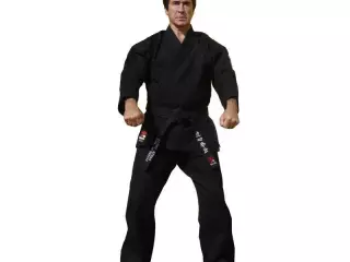 Karategi de algodón 100% 16 onzas negro. KENPO