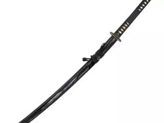 KATANA ACERO DAMASCO. NEGRO