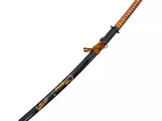 Katana Acero Inoxidable. Negro-Marrón