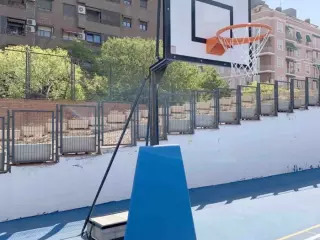 Juego canastas minibasket portátiles 2 ruedas