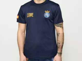 AB220 Camiseta “Federacion Española de boxeo” Leone 1947 Color azul/ROJO #