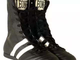 CL186 Botas de boxeo profesionales Leone 1947 negro/blanco