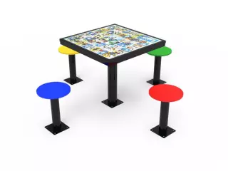 MESA DEL JUEGO DE LA OCA DE EXTERIOR CON 4 ASIENTOS