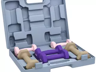 Juego de Mancuernas de 6 Piezas 2 x1 kg 2 x2 kg 2 x3 kg con Estuche de Transporte para Ejercicio en Casa Gimnasio