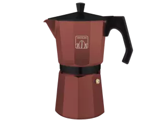 Cafetera Italiana MokClassic 1200 Garnet. Fabricada en Aluminio Fundido Hacer café con el Mejor Cuerpo y Aroma, para 12 Tazas de Café