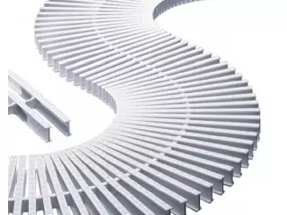 MODULO REJILLA TRANSVERSAL PARA CURVAS   ALTO 22mm x ANCHO 245 mm (45 ud = 1 mt.)