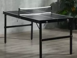 Mesa de Ping Pong Plegable con Marco de Aluminio y Red para Interiores y Exteriores 152x76x72 cm Negro