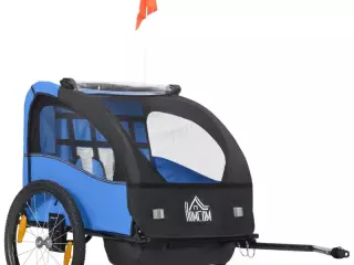 Remolque de Bicicleta para Niños +18 Meses con Cinturón de Seguridad Sistema de Amortiguador Azul/VERDE/ROJO 140x88x90 cm (LxANxAL) 40kg