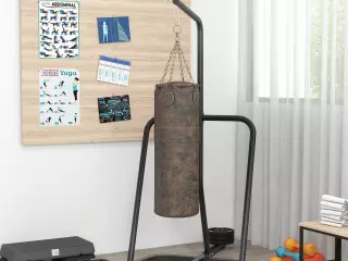 Soporte para Sacos de Boxeo con Marco de Acero Carga de 60 kg para Entrenamiento en Gimnasio Hogar Negro