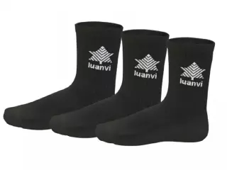Calcetines Luanvi 1/2 Caña - Pack 3 Blanco/NEGRO
