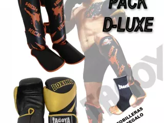 PACK D-LUXE GUANTES Y ESPINILLERA