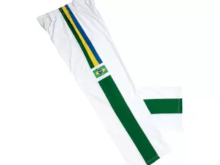 Pantalon Capoeira. Blanco/Brasil.