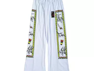Pantalón Capoeira. Blanco-Franja.