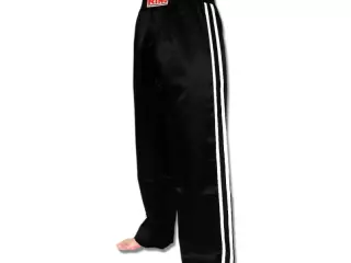 PANTALÓN FULL CONTACT Y KICK BOXING ALGODÓN NEGRO/BLANCO