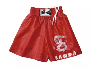 Shorts Sanda. Negro/AZUL/ROJO