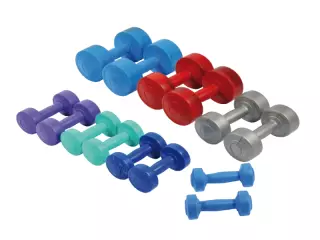 Par de pesas cemento recubiertas de PVC 2/4 KG