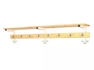 PERCHERO DE MADERA CON ESTANTE