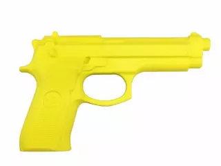 Pistola simulada de goma amarilla termoplástica (TPR)