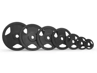 #Plato Olímpico con Agarre Goma Negro disco
