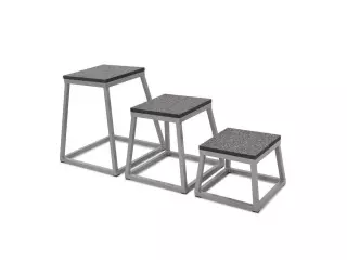 Conjunto plataforma de salto metálica. Plyo box. Set de 3 uds.PLIOMETRICO