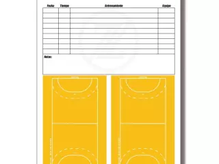 Recambio Bloc Pizarra Fútbol-Sala Balonmano Zastor 25 Hojas