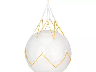 Red Portabalones Individual Avento – Malla Blanca y Amarilla – Capacidad 1 Balón Talla 5 – Para Fútbol, Baloncesto y Voley
