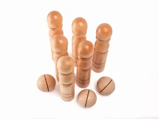 Juego de bolos “bitlles” grande 31 CM 6 UNIDADES EN RED