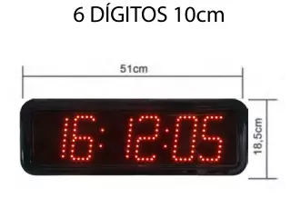 Reloj digital 6D/10. PISCINAS