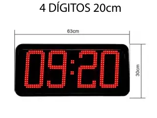 Reloj digital 4D/20. PISCINAS