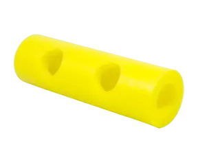 CONECTOR CHURROS DOBLE. AMARILLO.