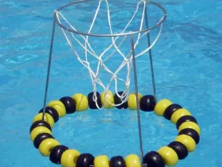 BASKET ACUÁTICO ACERO INOXIDABLE Y FLOTADORES.JUEGOS PISCINA