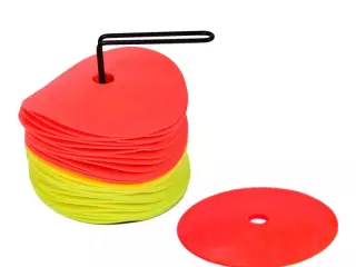 Set 24 Discos Entrenamiento Zastor AG-24A Amarillo/Rojo 15 cm delimitacion