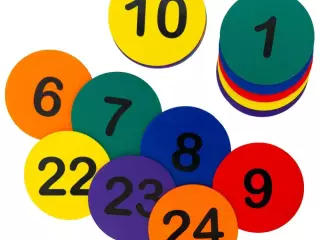Set 24 discos planos numerados SOL-RANK