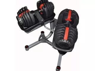 Set de mancuernas ajustables con base 2 a 24/4,5 a 41 kg DOS MANCUERNAS