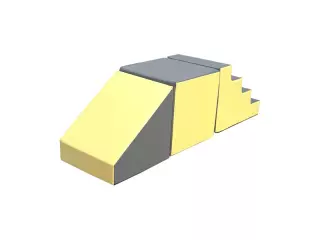 SET FIGURAS N 3 (ESCALERA, CUADRADO, RAMPA)  - AMARILLO/GRIS, 60 CM