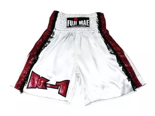 Short K-1. Blanco/Granate