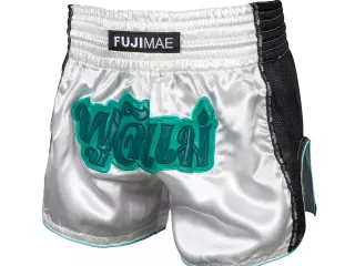 Shorts Thai ProWear. Blanco/Turquesa. S