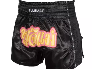 Shorts Thai ProWear. Negro/Rosa. M