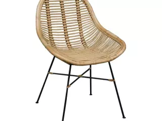 Silla de ratán natural y patas de hierro Chillvert Parma