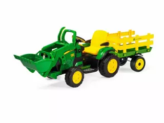 JOHN DEERE GROUND LOADER 12V CON PALA Y REMOLQUE