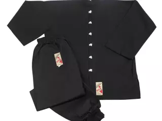 Uniforme Kung Fu. Negro-Ribete Blanco