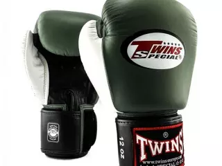Twins Special BGVL 4 Boxing Gloves Negro-Verde GUANTES DE BOXEO