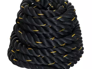 Cuerda de Batalla Ø38 mm Longitud 9 m Battle Rope Formación Battling Power Cuerda Ejercicio Fitness Deporte Crossfit Poliéster Ultra Resistente Negro