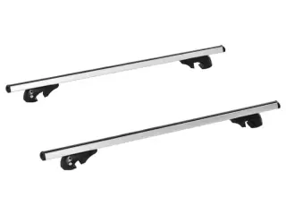 Barras de Techo Universales para Vehículos Bacas Portaequipajes Coche Automóvil con 123,5 cm Rieles de Aluminio y Cerradura Carga 75 kg Plata