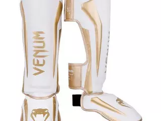 Venum Elite Standup Shinguards Blanco-Oro ESPINILLERA